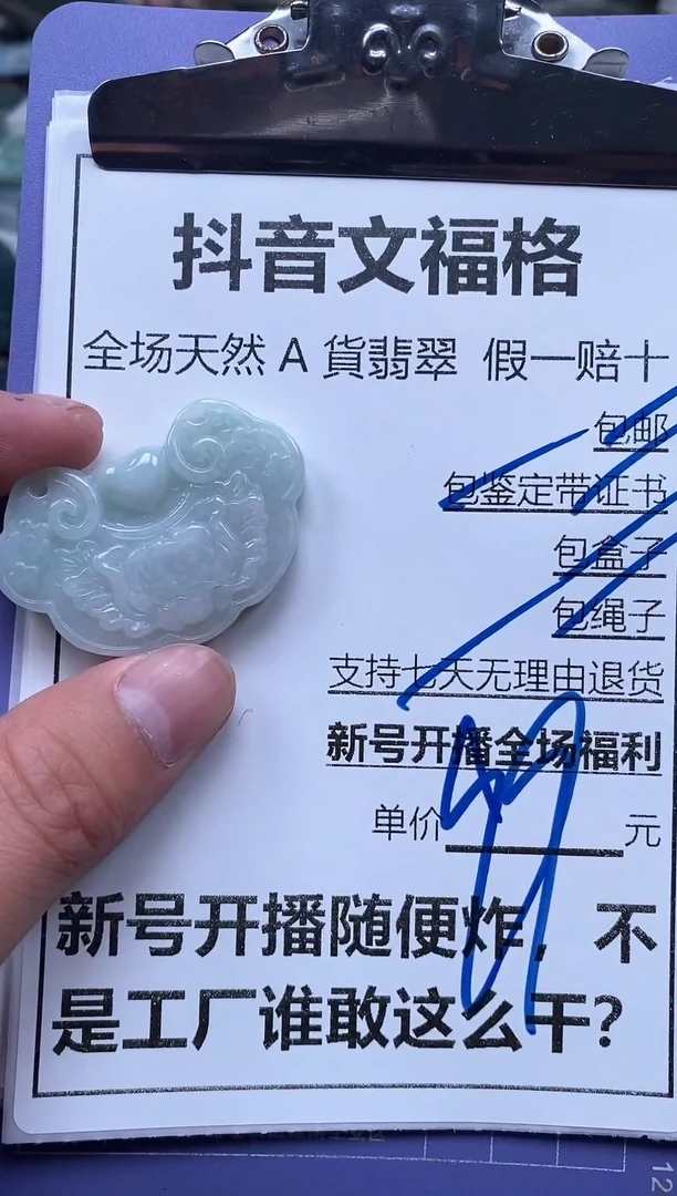 翡翠未镶嵌颈饰天然A货翡翠招财玉一物一拍