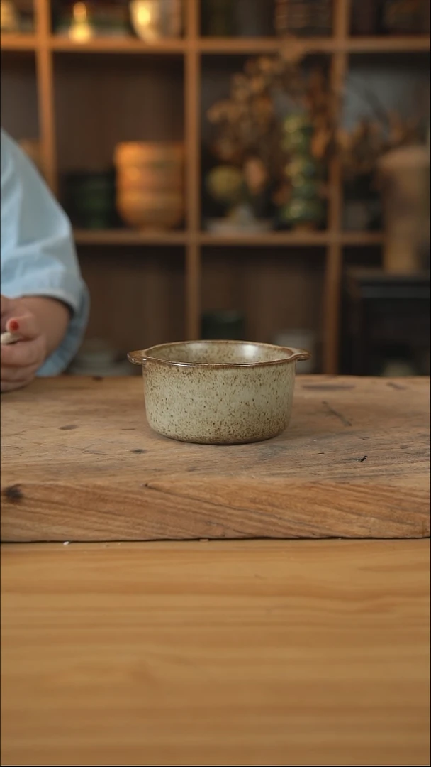 奶奶系列的双耳早餐碗