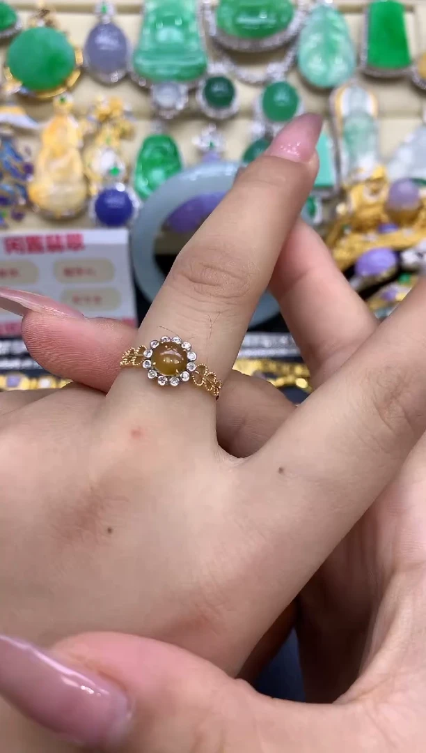 18K金镶嵌戒指翡翠206-中国好珍宝