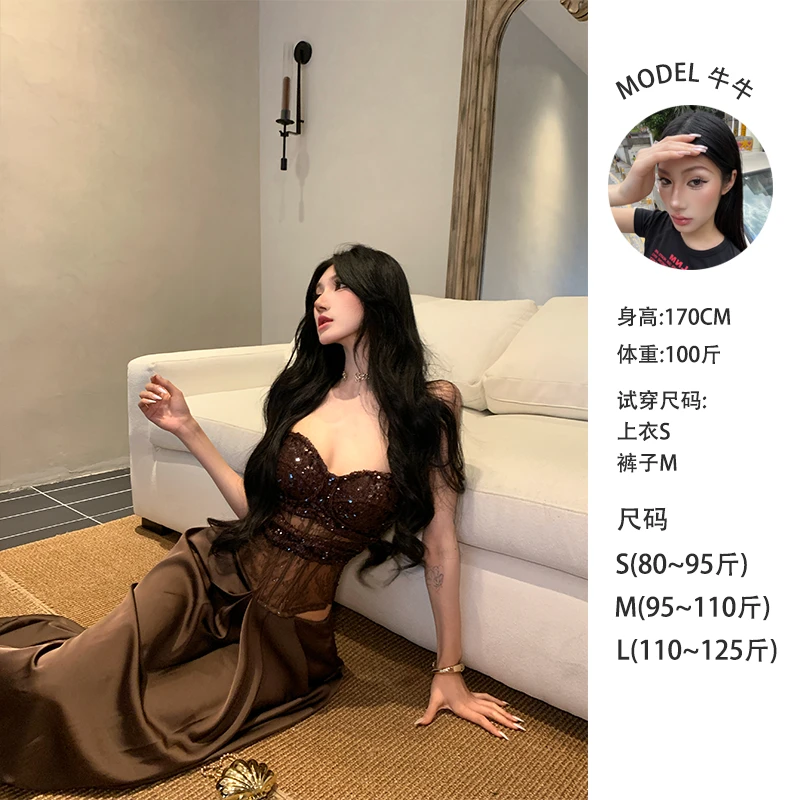 牛牛【披星戴月】法式气质条纹蕾丝重工鱼骨胸衣N25B30052