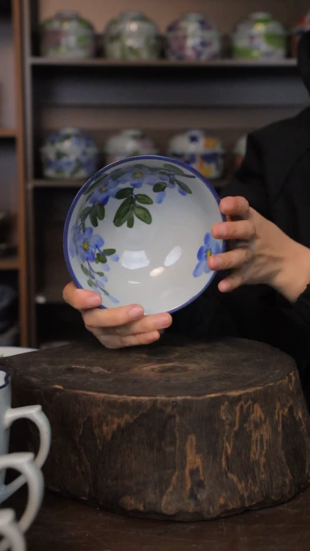 【闪购商品】椿野5寸鸡心碗（勿忘我）C102*2