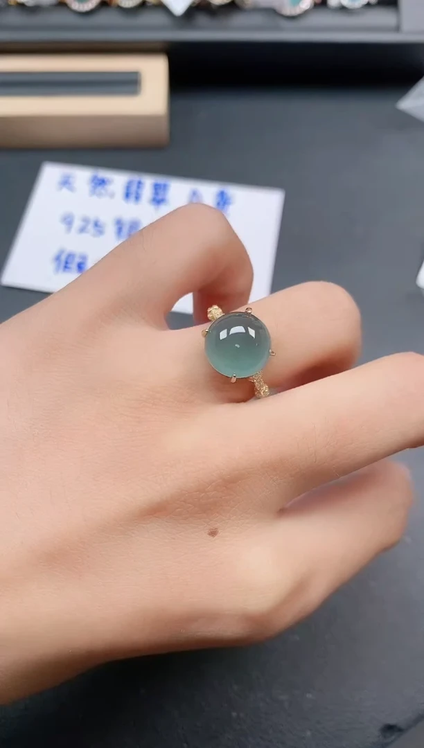 银S925镶嵌戒指翡翠1111