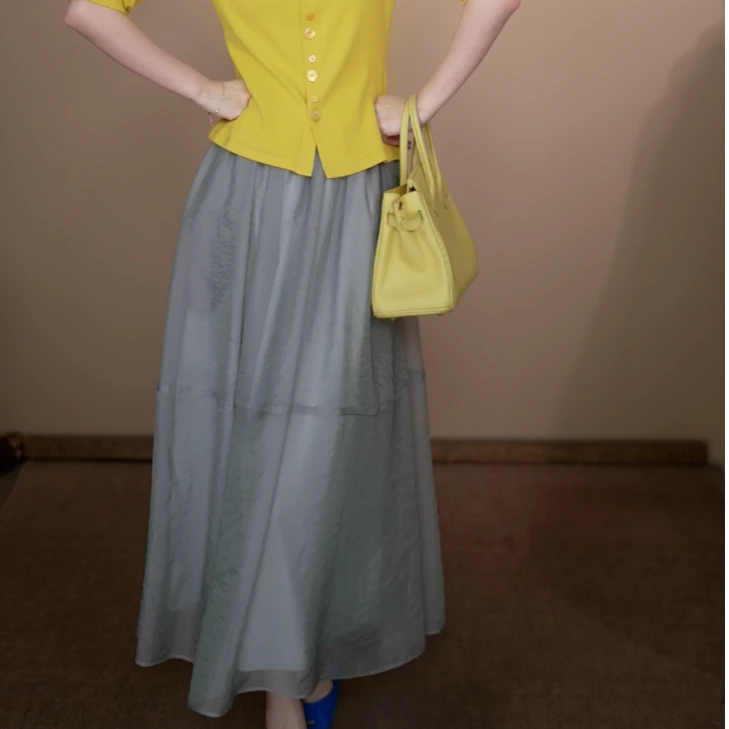 小小定制服饰【日落珊瑚】新款酒红色半身蓬蓬裙显瘦遮肉款J25W201