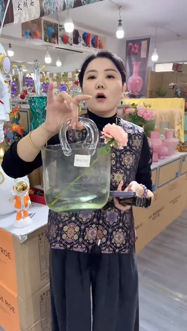 琉璃泰直花瓶花器K-晚5