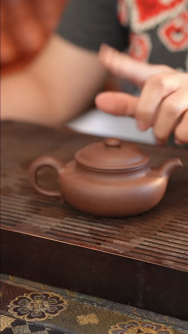 茶壶紫砂仿古 紫泥 半手工 180cc