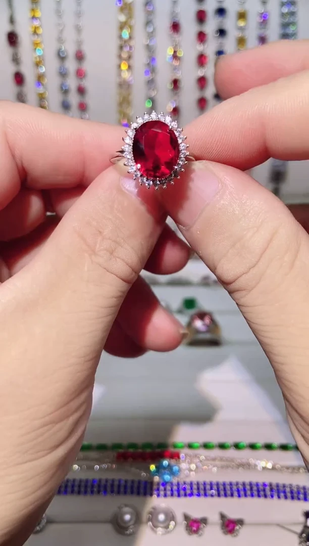 银S925镶嵌耳饰托帕石1