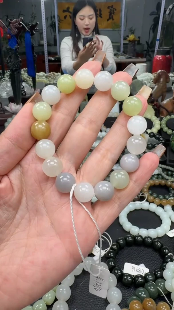 未镶嵌手串和田玉多宝卡12