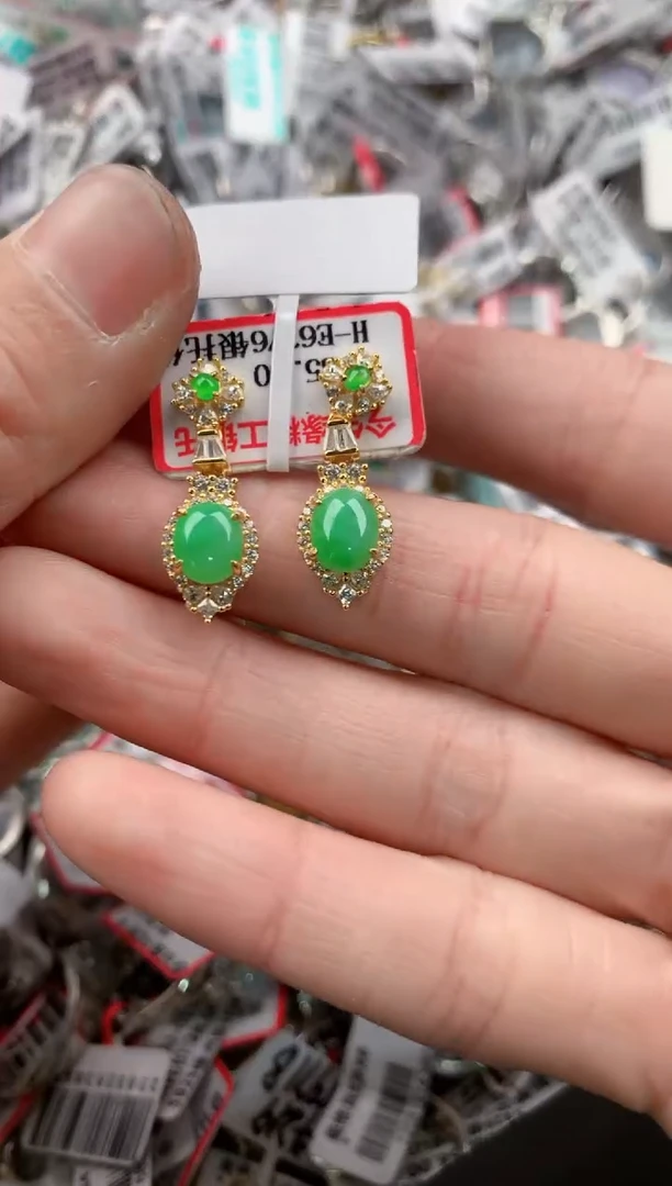 银S925镶嵌戒指翡翠777------0