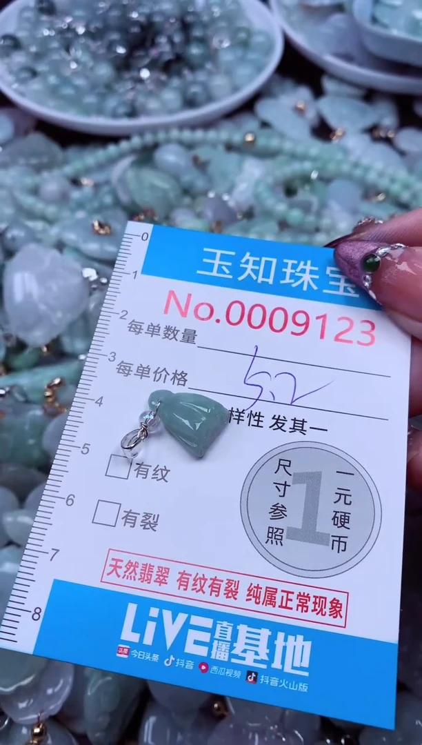 吊坠(不含链)未镶嵌翡翠9123