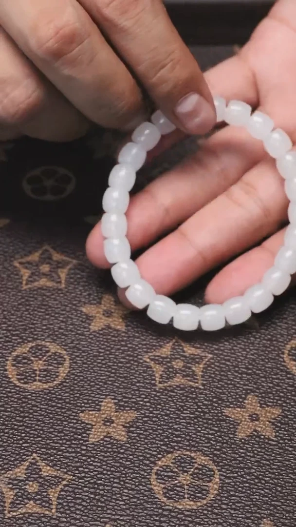 手链未镶嵌和田玉JYKZ18020白玉手串