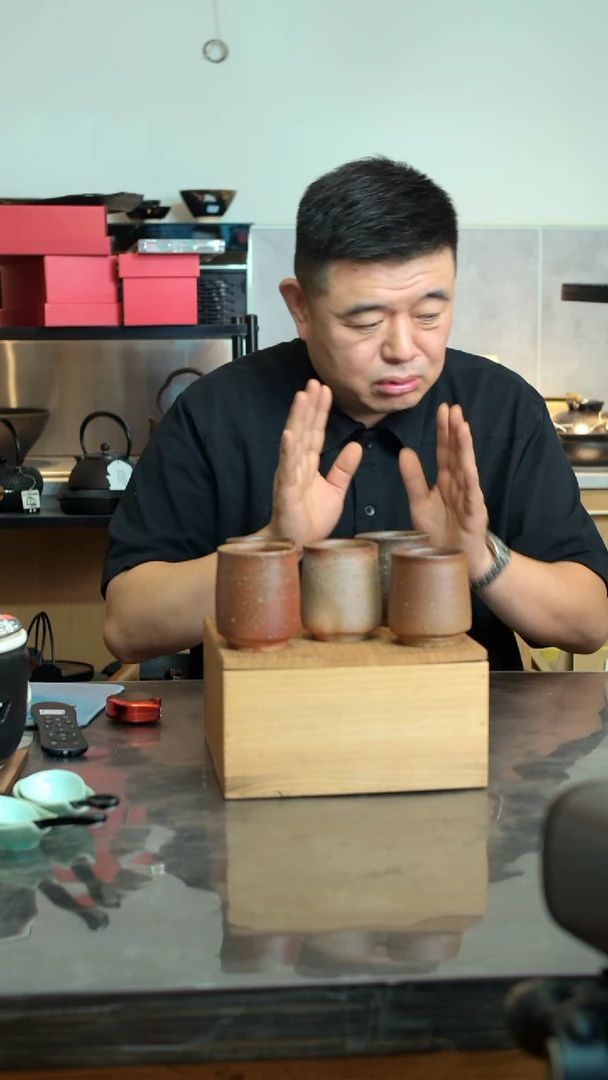 铸铁日本原产备前烧5只杯