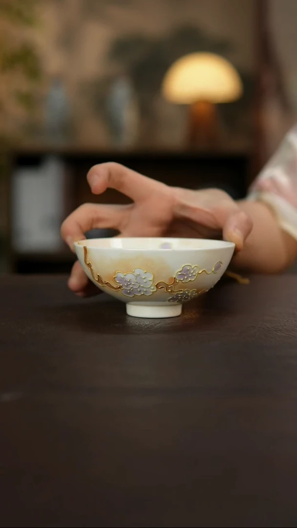 杯景德镇陶瓷杯碗柴烧多人