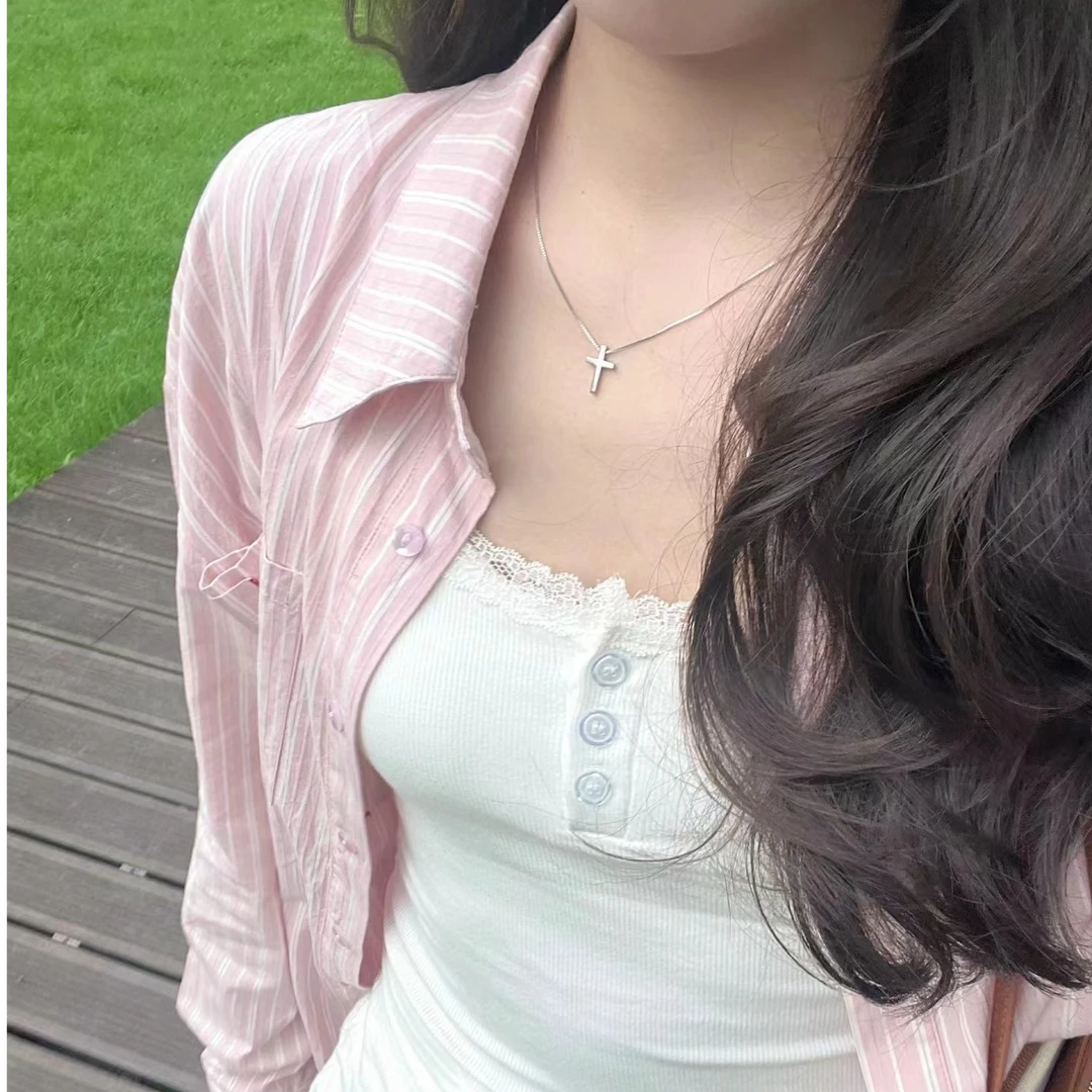 （多色）春秋2025新款设计感修身显瘦高级宽松格子衬衫女薄款外套