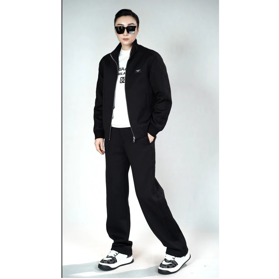 DG迪噶雅男士莫代尔休闲套装Z264+E079秋季时尚织带简约休闲套装