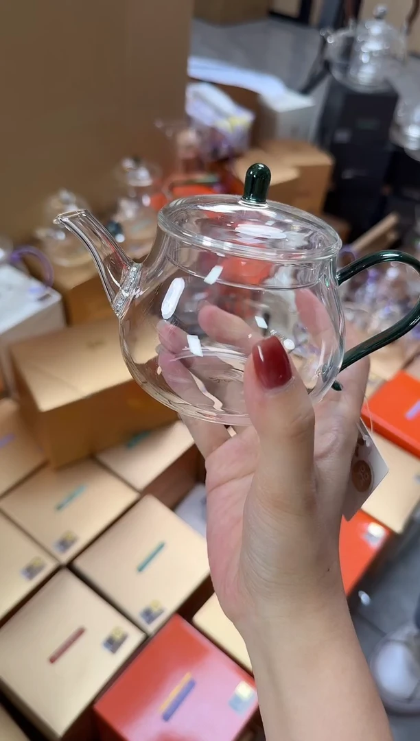 @@禾器晶彩青云壶墨绿色