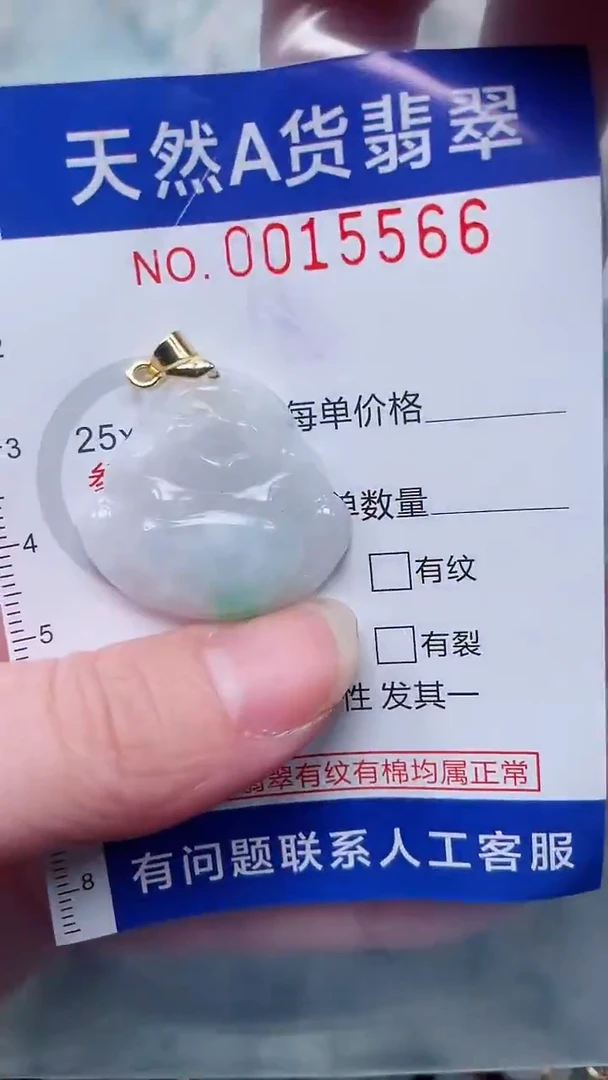 翡翠未镶嵌吊坠(赠链)1