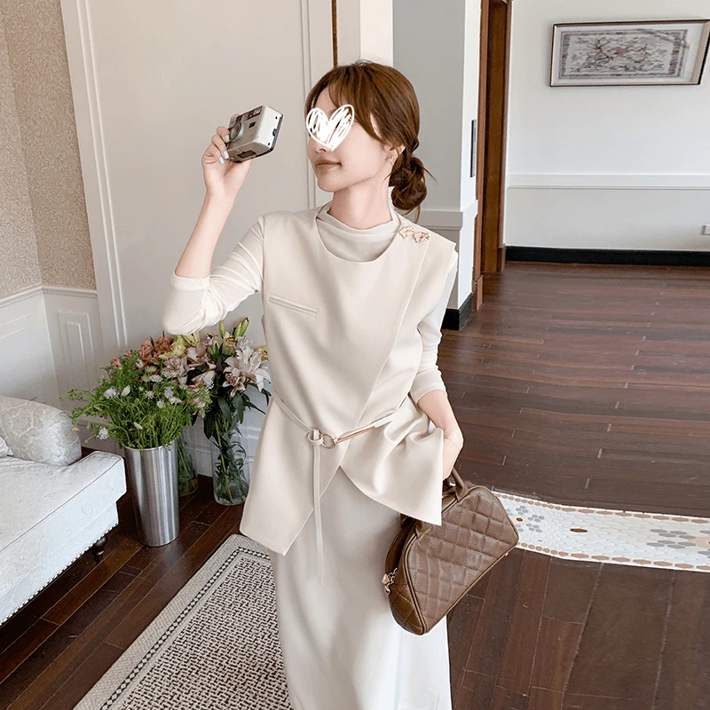 法式小香风套装裙女秋季2025新款高级感轻熟御姐穿搭半身裙三件套