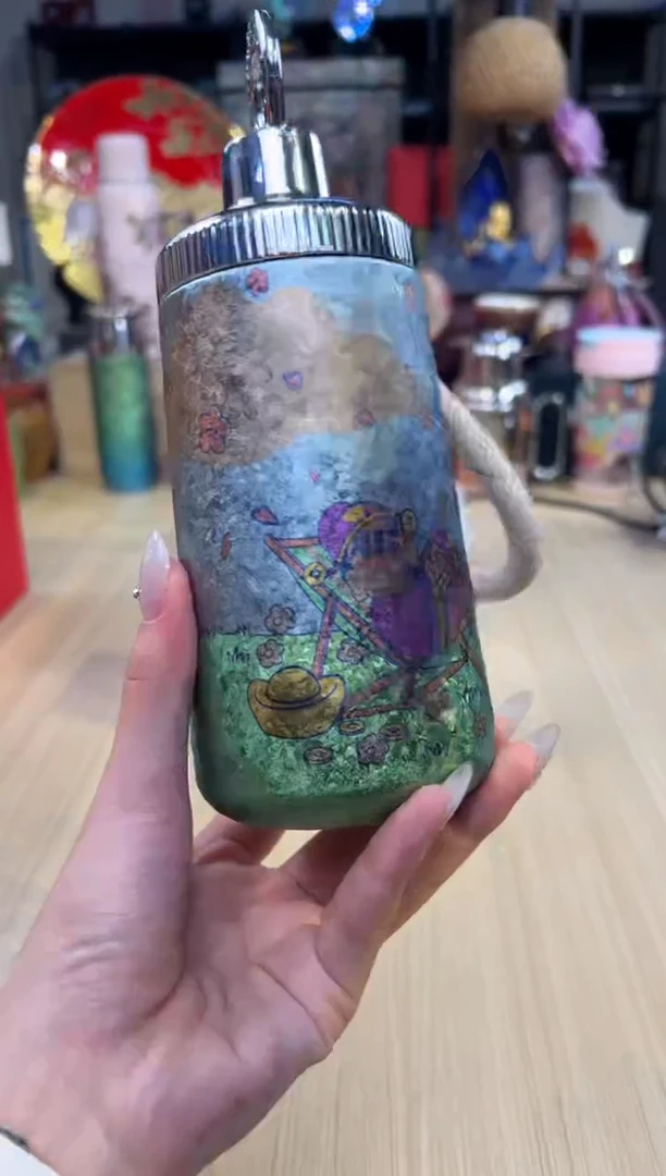 奥伯顿-限量款财神钛杯