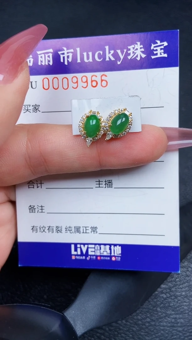 翡翠银S925镶嵌颈饰9966