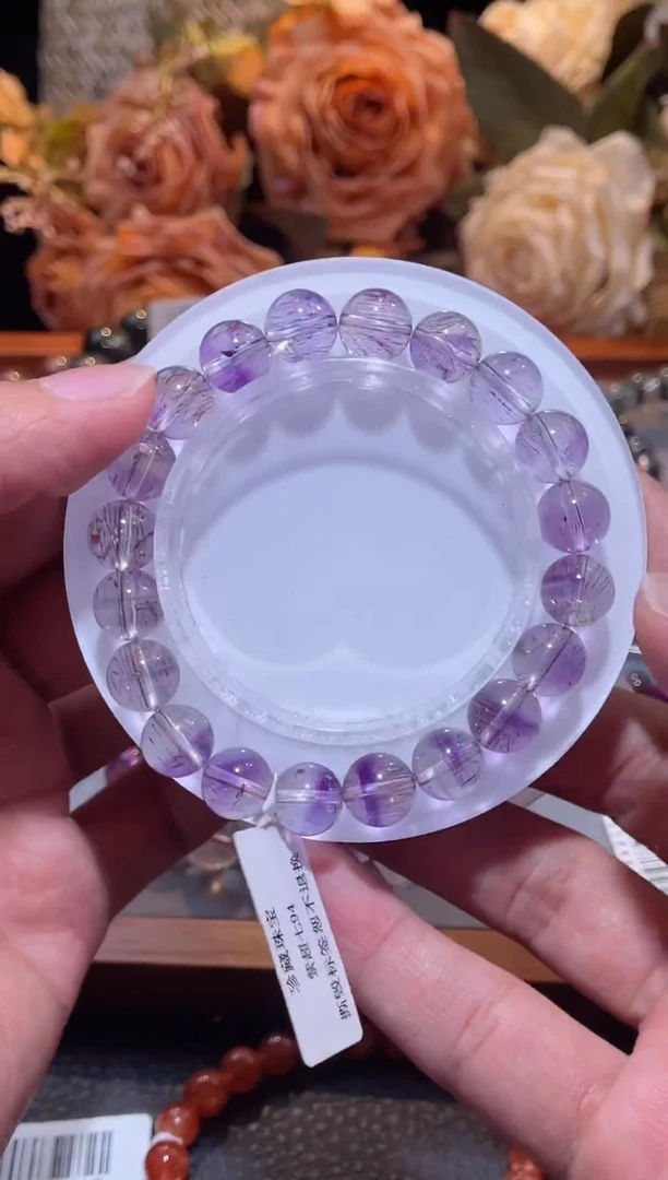 未镶嵌手串水晶紫超七单圈9m+
