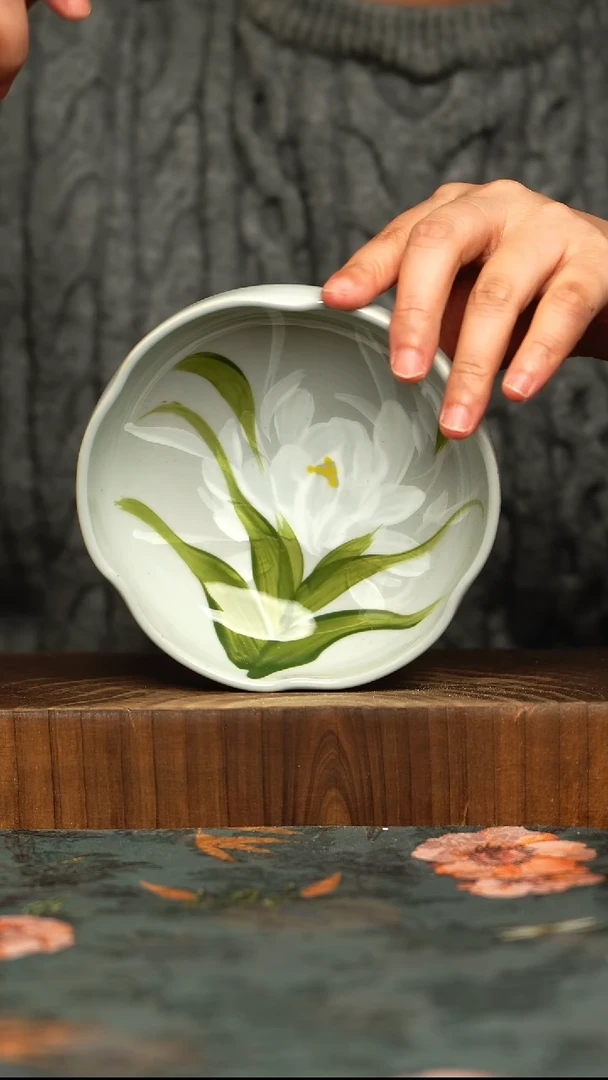 杯釉下彩手工手绘同款陶器