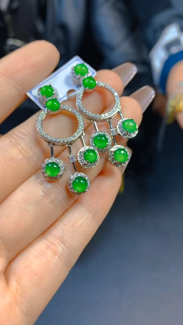 【闪购商品】翡翠耳饰未镶嵌0800073944多样性发一