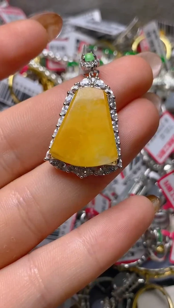 银S925镶嵌戒指翡翠百内无证书