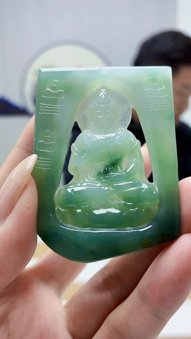 未镶嵌定制翡翠4917MM-毛货挂件37