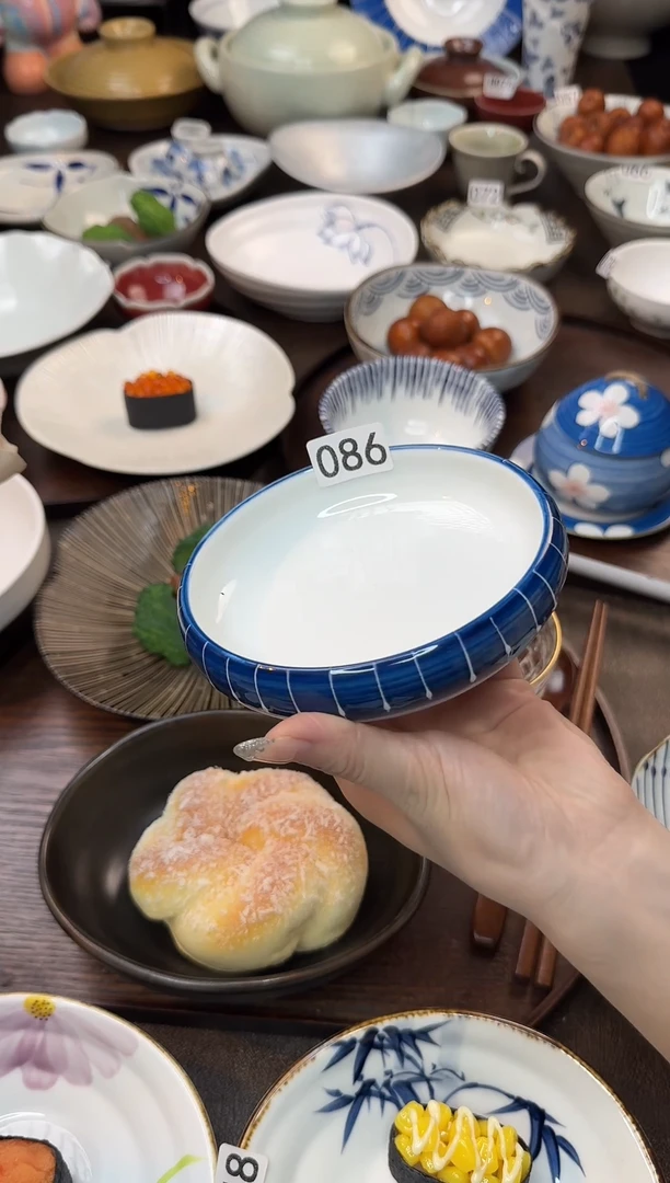 瓷（景蓝）高脚果盘