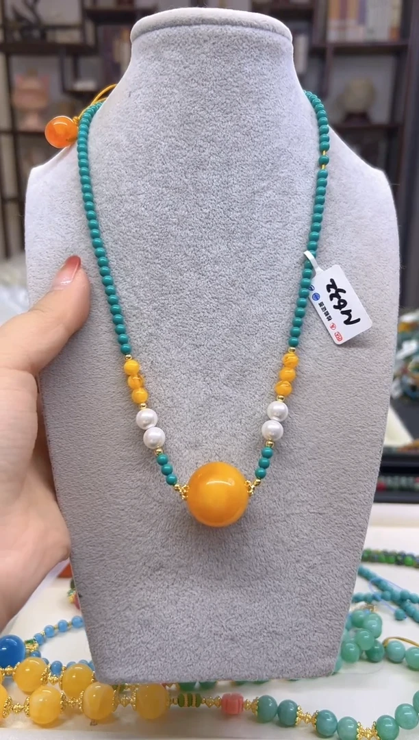 【闪购商品】蜜蜡毛衣链未镶嵌M632