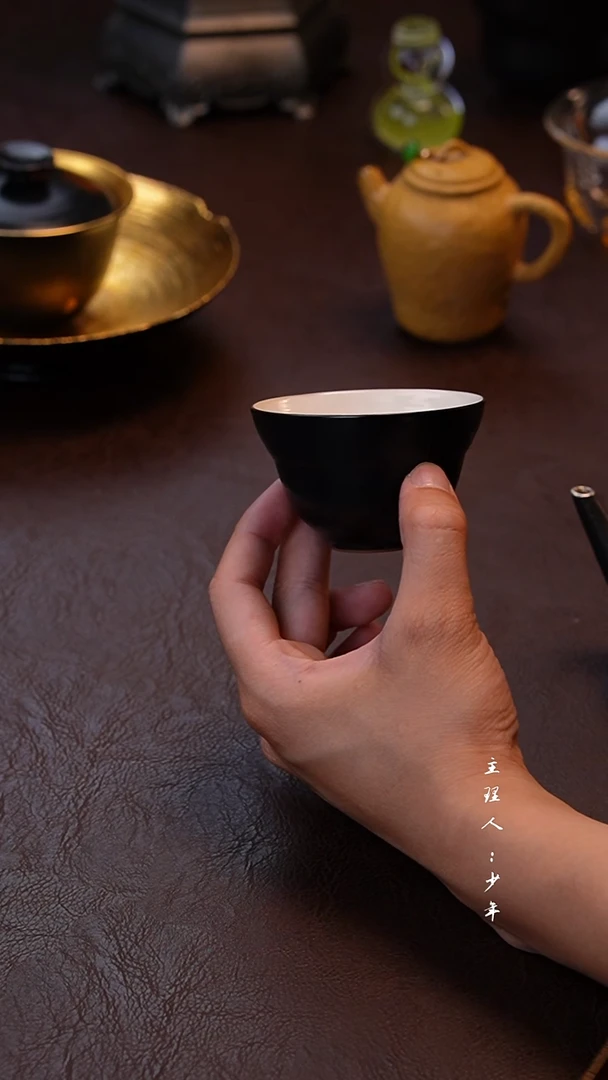 其他【半闲】岩墨山坊 | 葫芦杯（黑色）