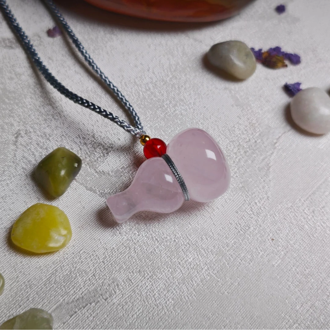 粉水晶招财葫芦吊坠/HG-SJDZ-8（多样性发货）