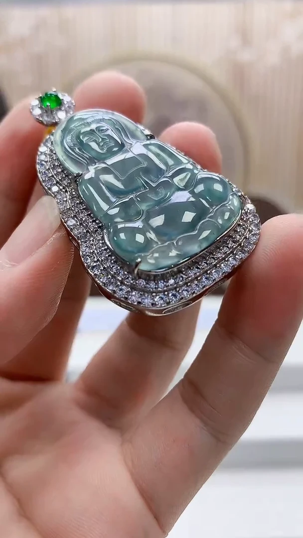 定制翡翠未镶嵌4812bb-毛货挂件40