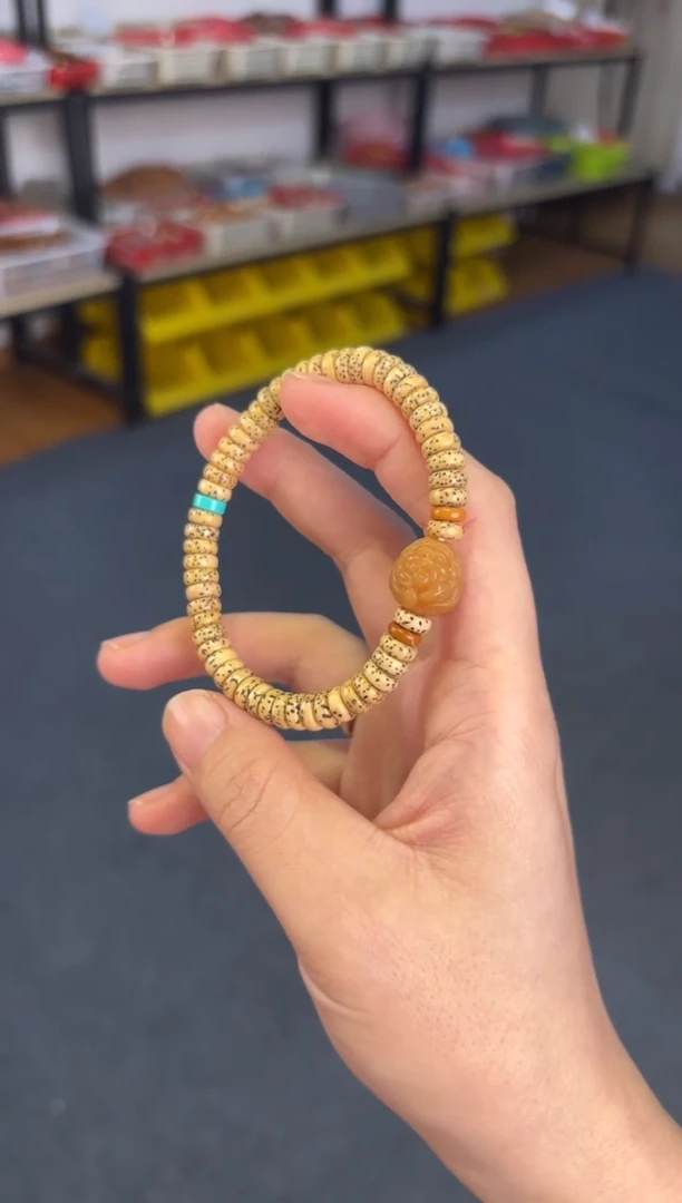 菩提根/象牙果吊坠  7mm星月药片设计款单圈