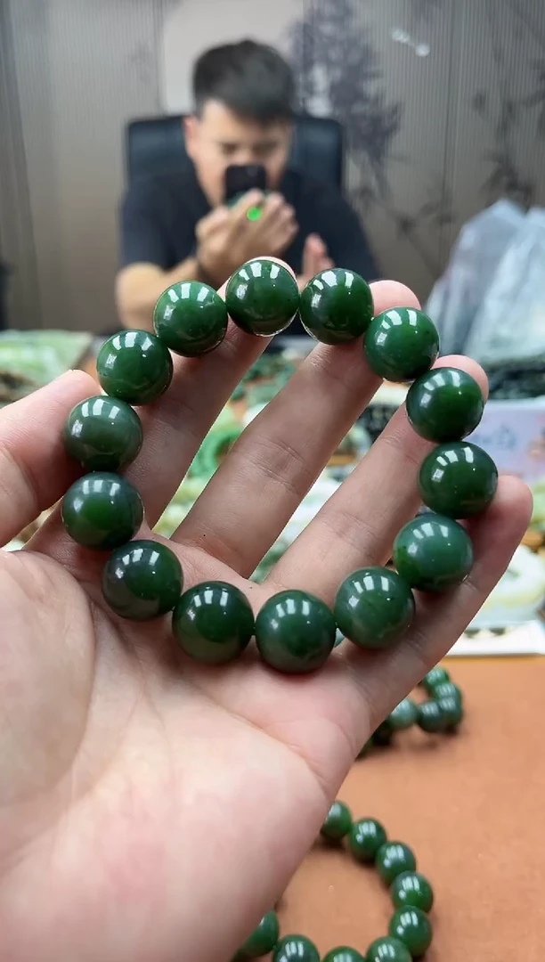 手链未镶嵌和田玉俄碧16