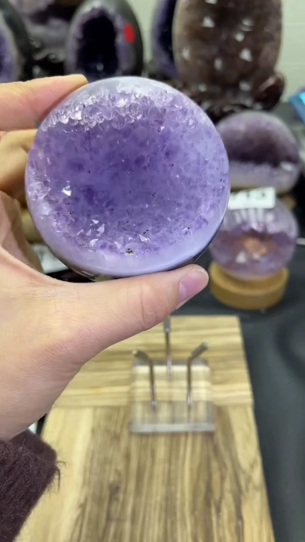 未镶嵌大型摆件（非配饰）紫晶718号开口笑