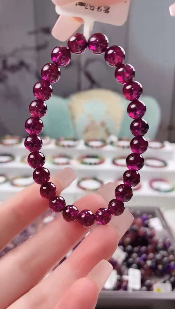 【闪购商品】石榴石紫牙乌单圈7*未镶嵌多人多样性发其一