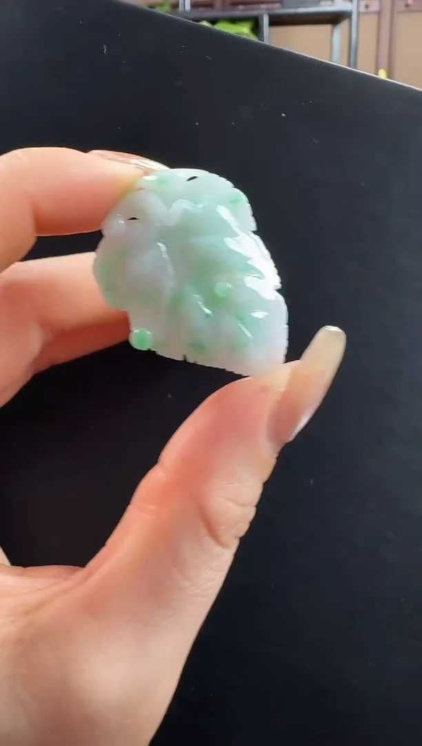 颈饰未镶嵌翡翠叶子