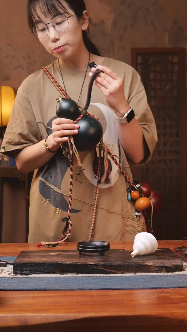 1538号精品大漆葫芦防腐防渗装水茶酒