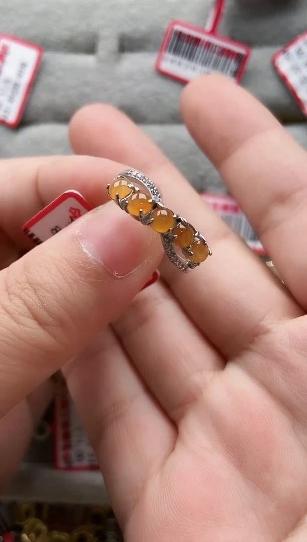 【闪购商品】翡翠戒指银S925镶嵌33333333-1