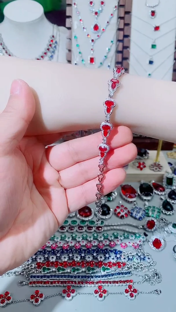 未镶嵌手链红宝石红宝石葫芦手链