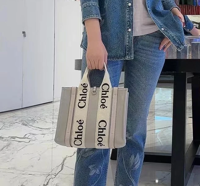 Chloe/蔻依 斜挎包 帆布tote dd6078/2512