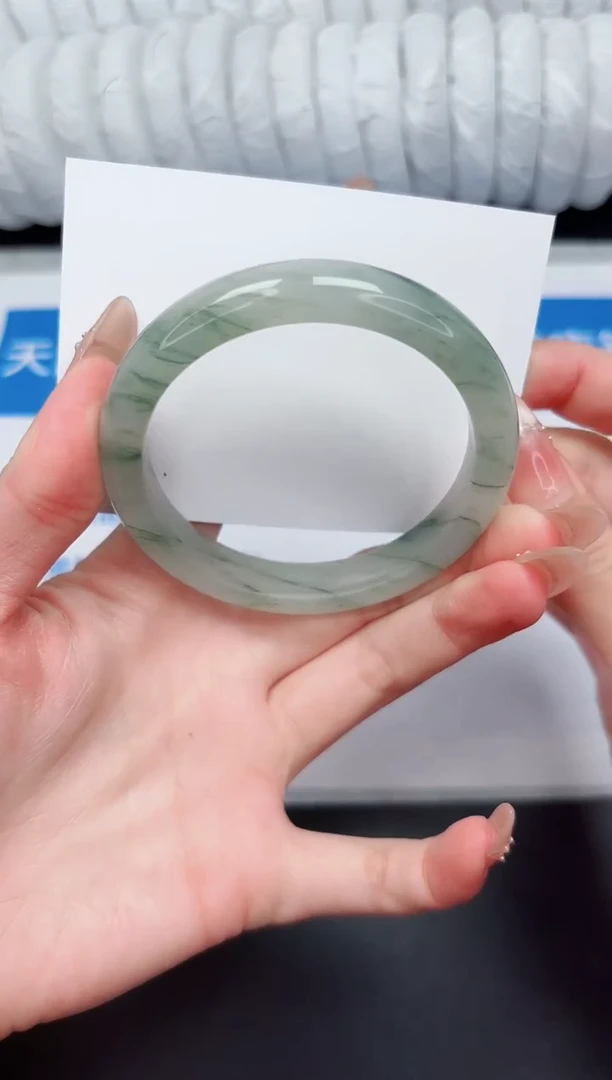 未镶嵌手镯石英质玉1-59.2飘花