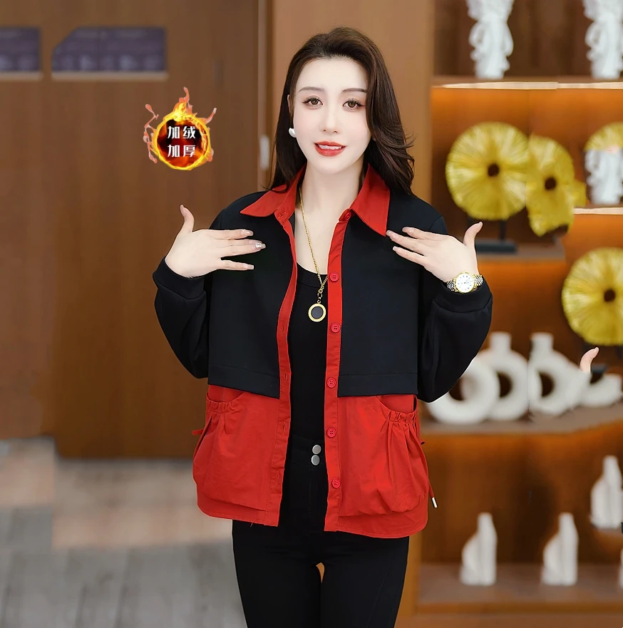 2025冬季新款外套穿搭洋气时尚气质休闲减龄小个子加绒短外套01