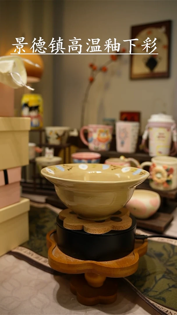 摆件【不带盒子】218高温釉下彩