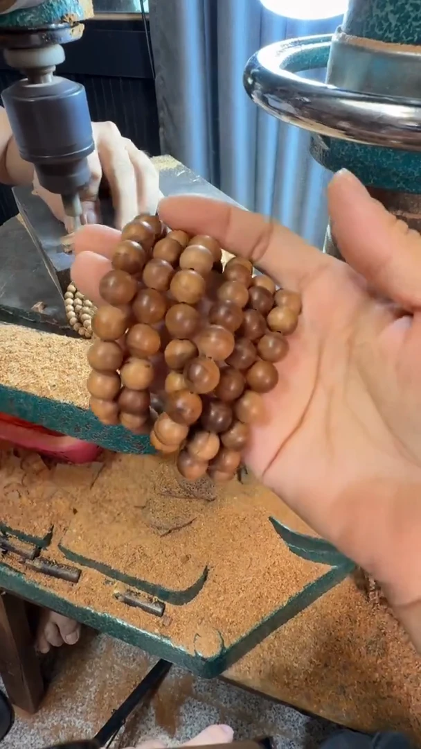 檀香木手串/手链1.0黑肉虎皮纹乱纹单圈