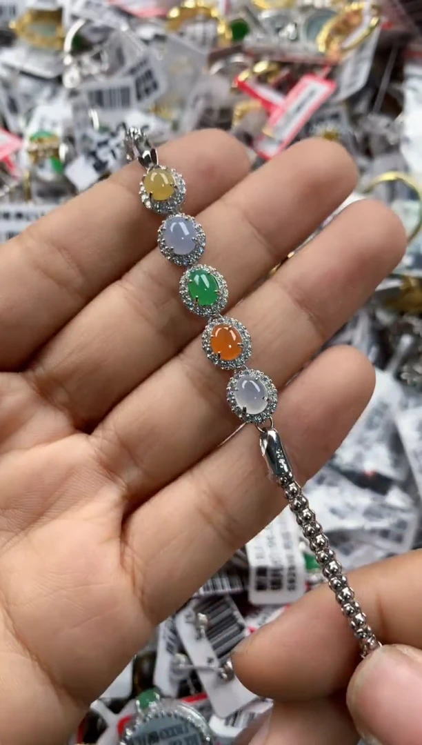 银S925镶嵌戒指翡翠11      6