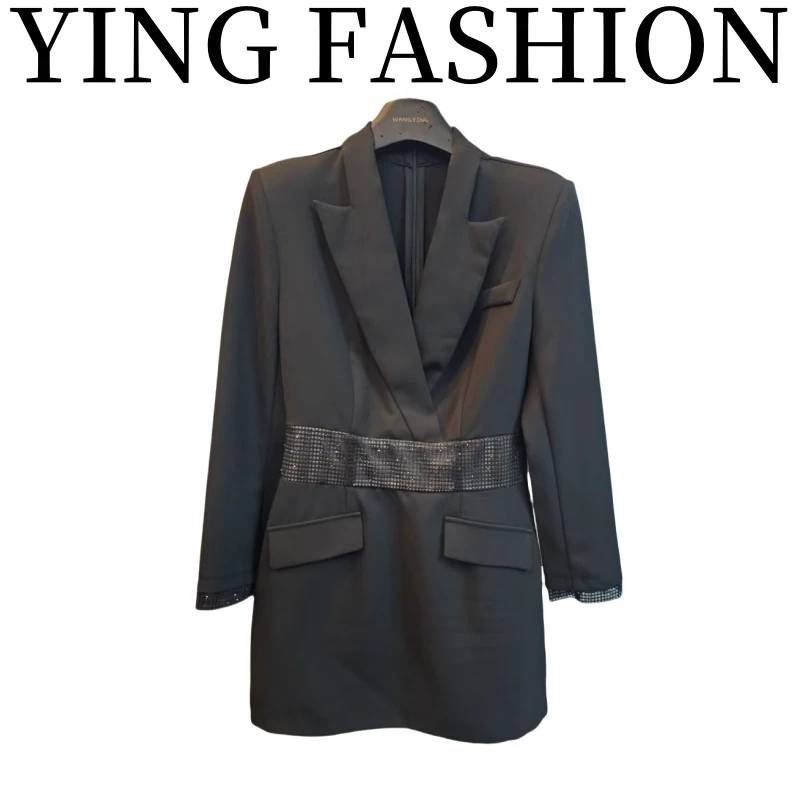 【YING FASHION】莹老板-时尚气质百搭腰身镂空西装裙 8020028 789