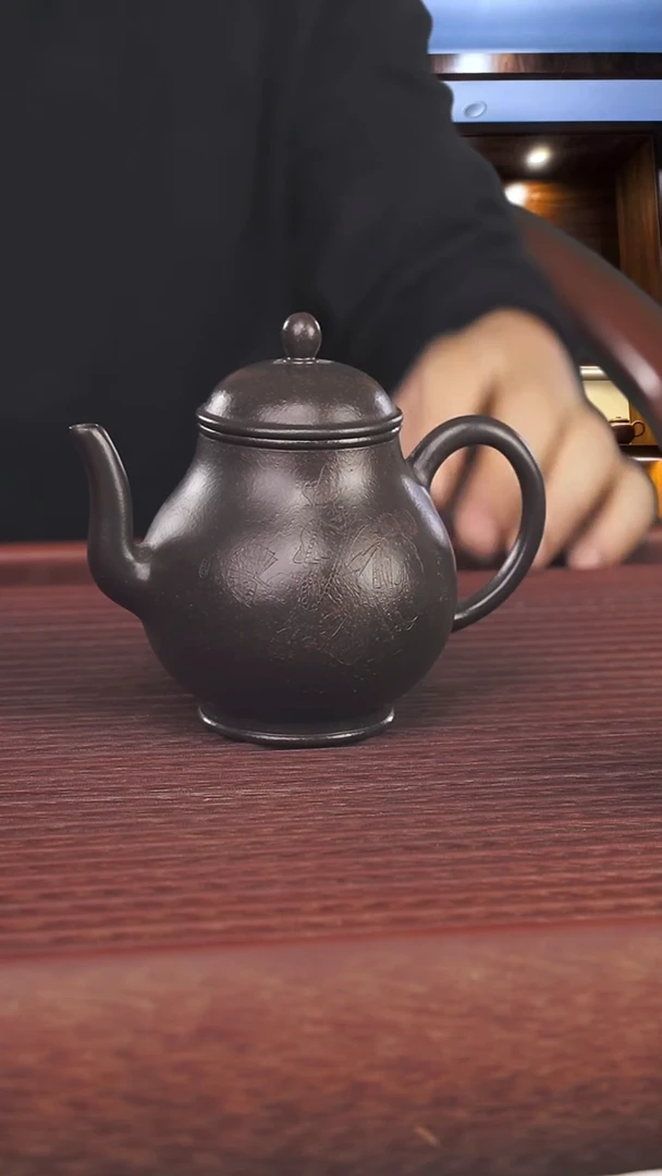 茶壶紫砂180cc顾氏手工紫砂