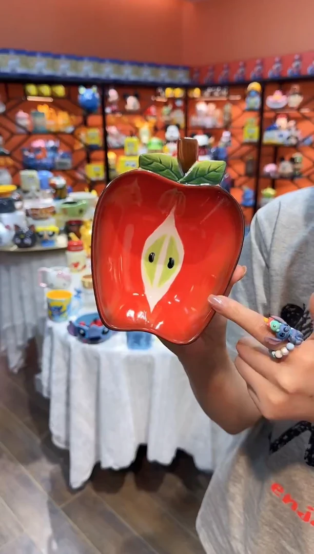 瓷片@@苹果陶瓷酸奶碗